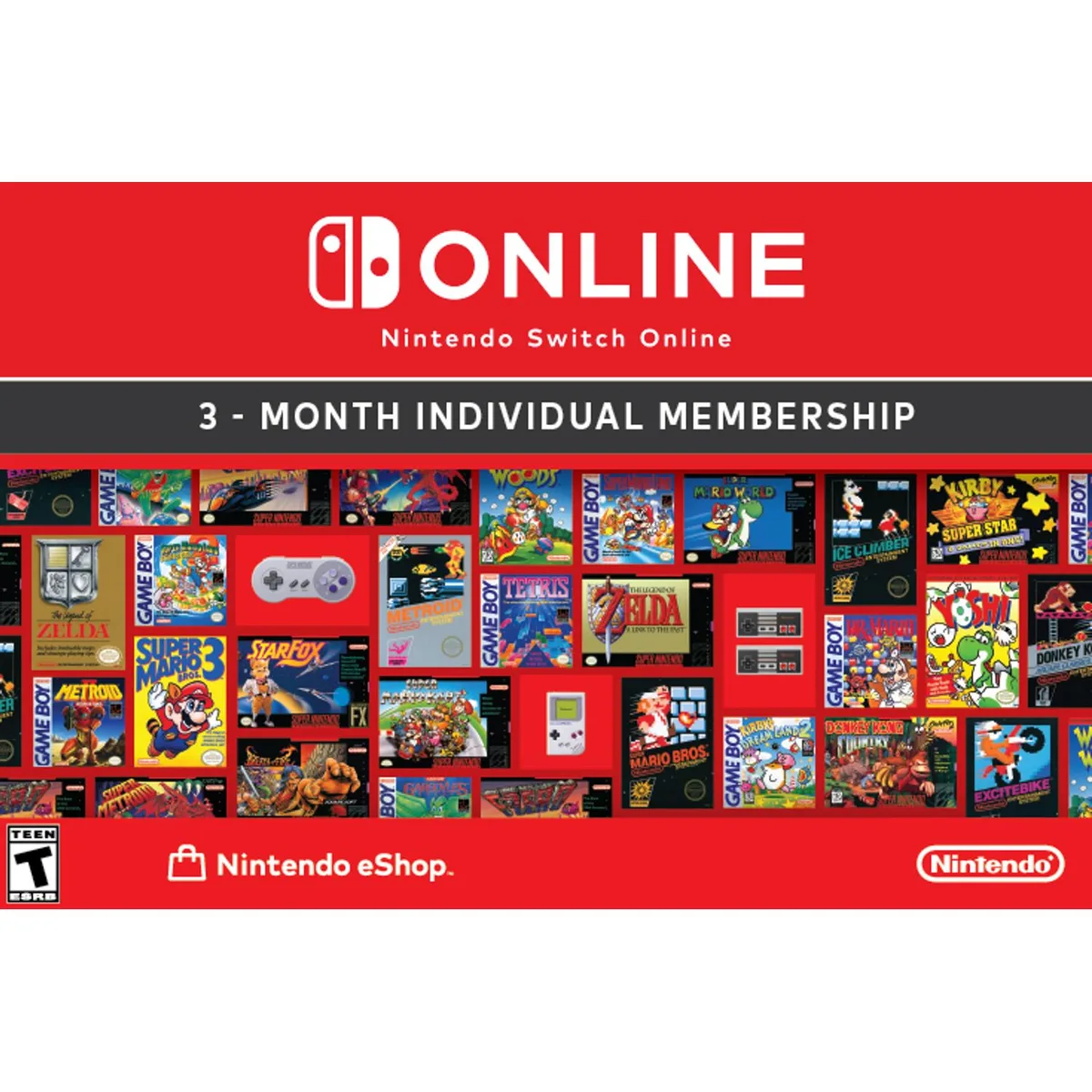 Nintendo Nintendo Switch Online 3-Month Individual Membership downloadable game — product photo