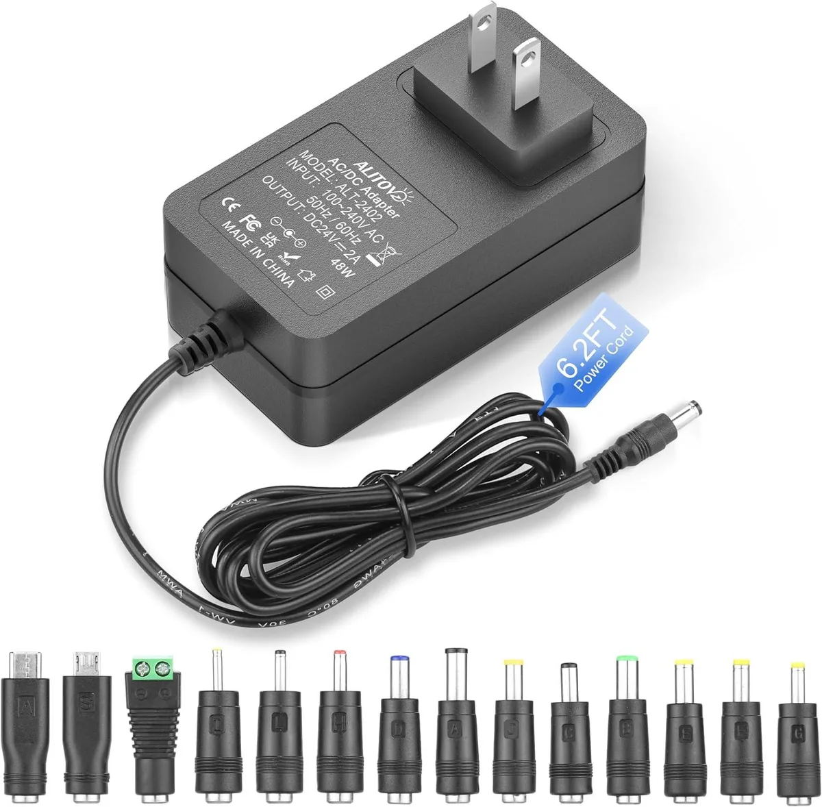 BASEUS BASEUS 24V 2A 48W AC Adapter with 14 Tips — product photo