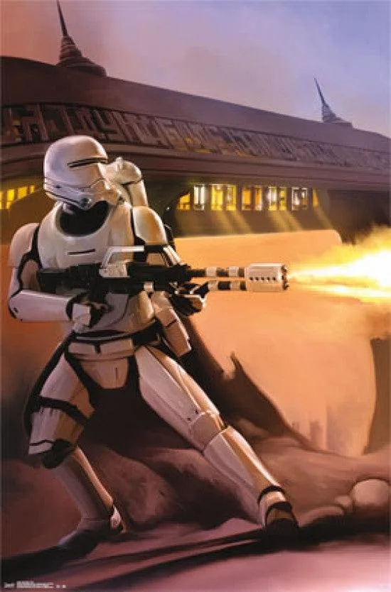 Star Wars The Force Awakens fire poster print 22 x 34 inches