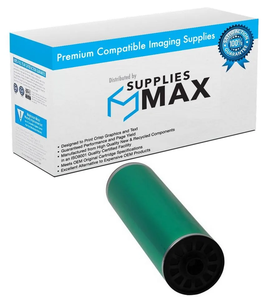 Green cylindrical OPC drum unit in protective bag