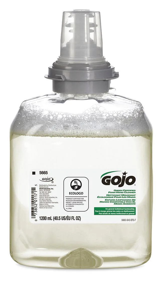 GOJO GOJO 5665-02 Unscented Foam Hand Soap 1200mL Cartridge Clear — product photo