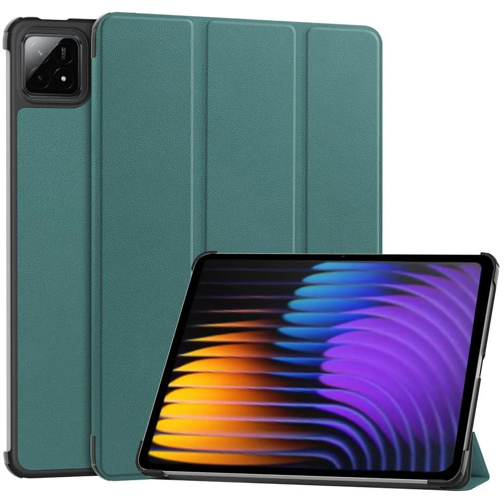 Timoom Timoom 11.2" Tablet Case Green PU Leather Hard Shell Magnetic Stand Auto Sleep/Wake — product photo