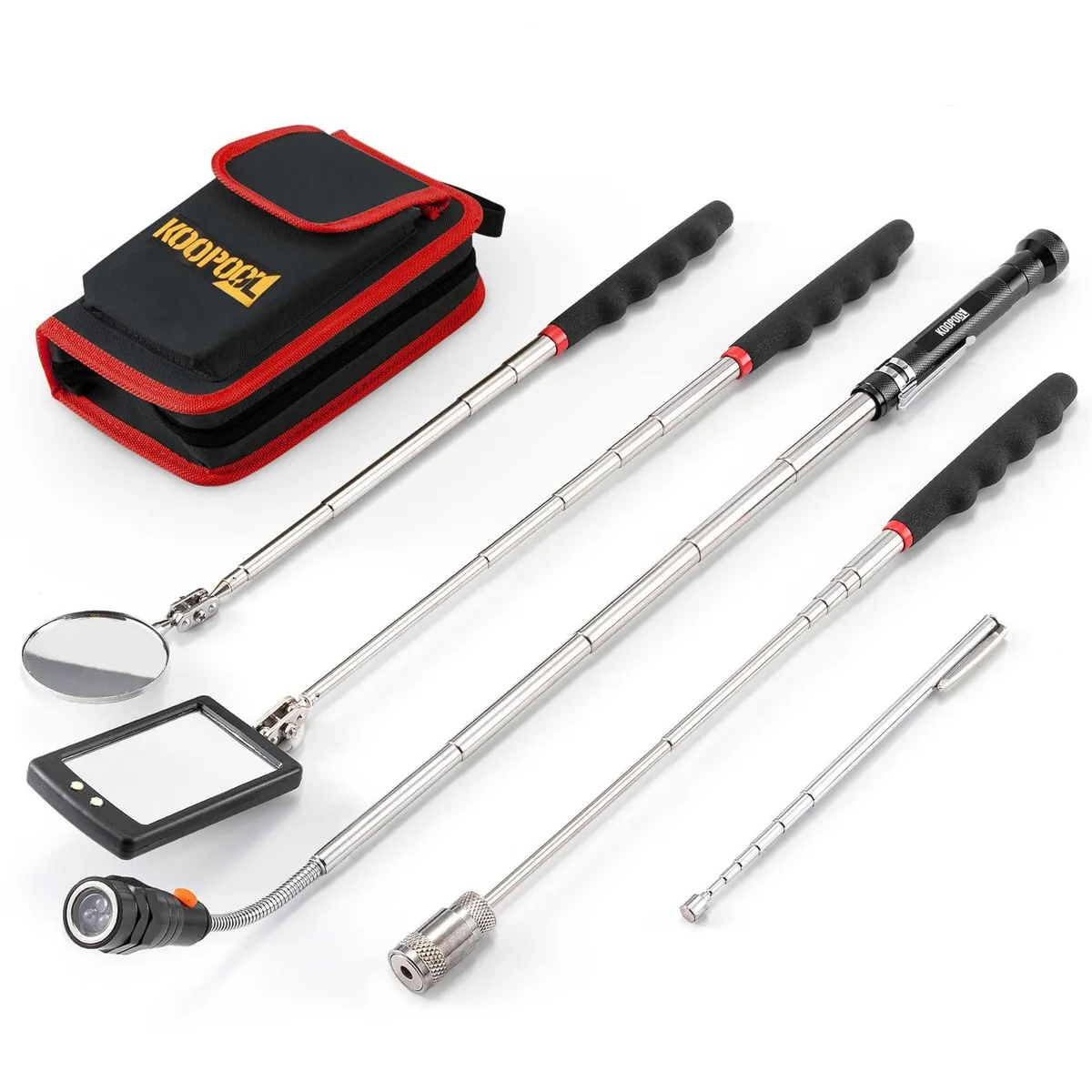 Audiovox - Generic Audiovox - Generic Telescoping Magnetic Pickup Tool Set Red — product photo