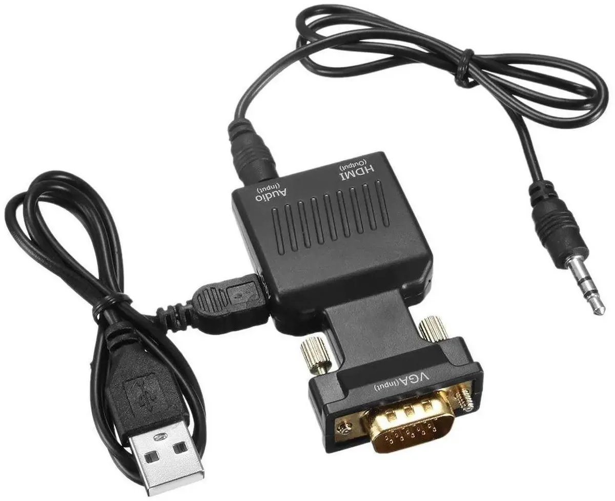 SMUGDESK SMUGDESK VGA Male to HDMI Female Audio Video Converter, Black — product photo