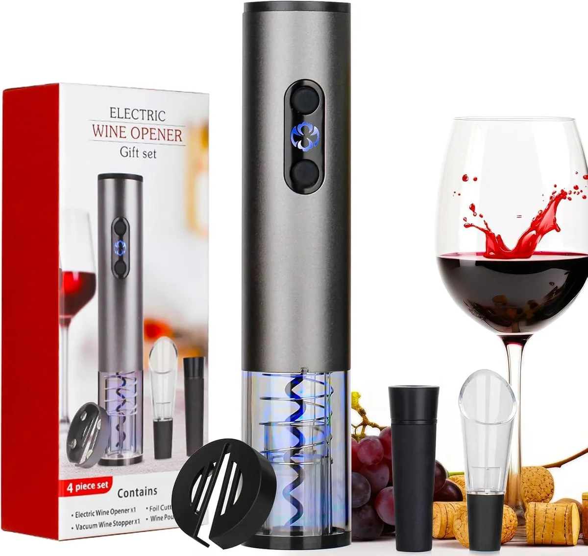  MAXI-MATIC HJKPQ Electric Wine Opener Set White — product photo
