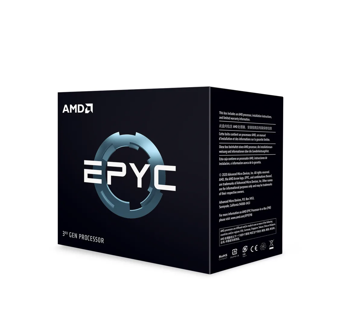 AMD AMD EPYC 7763 64-core server processor 2.45 GHz 100-100000312WOF — product photo