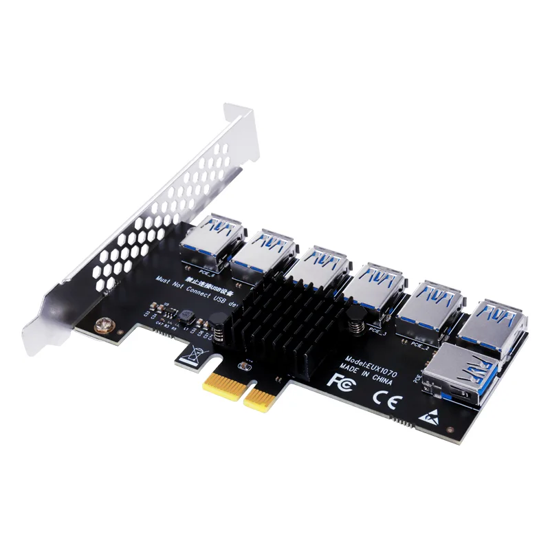 weastlinks Weastlinks PCIe 1-to-7 USB 3.0 riser card — product photo