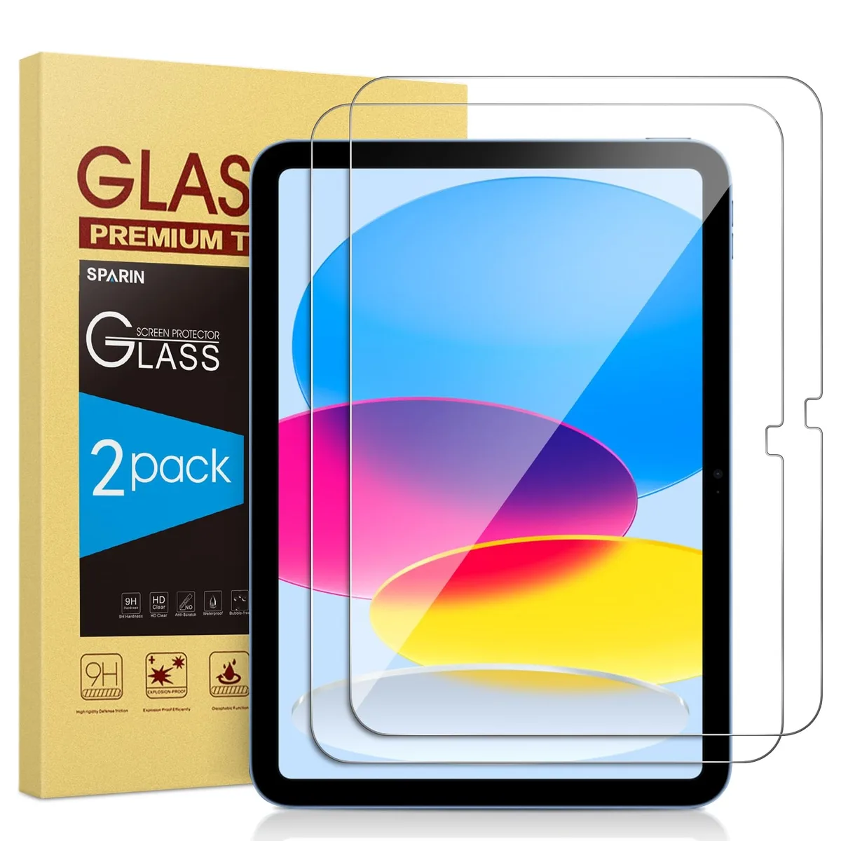  SPARIN Tempered Glass Screen Protector 2-Pack for iPad 10th/11th Gen 10.9/11 inch — product photo