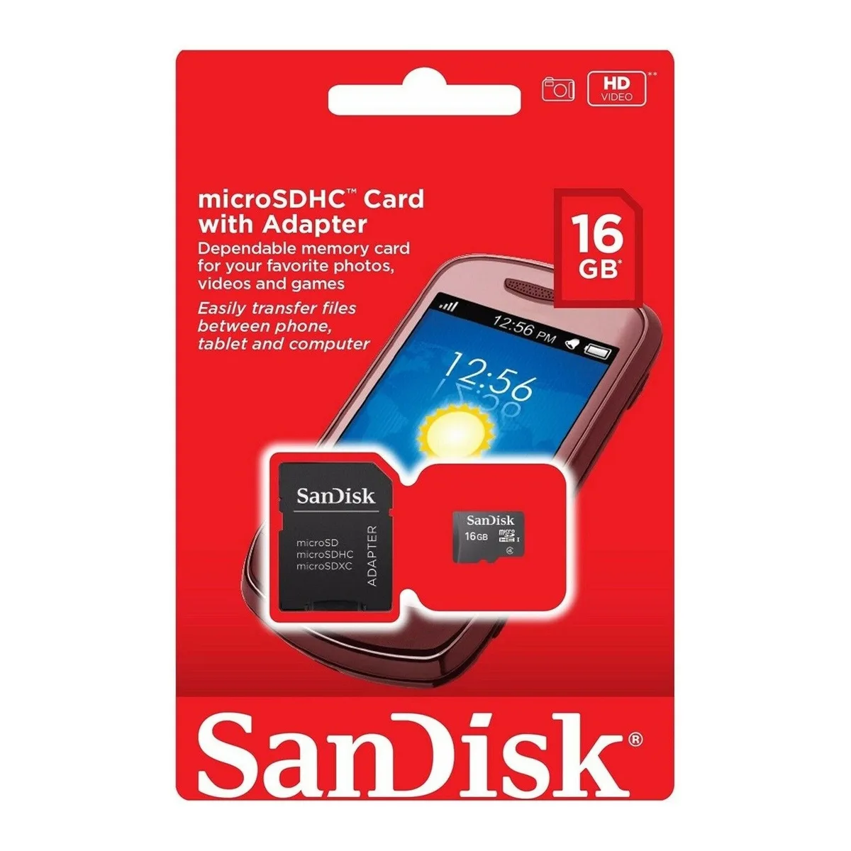 SanDisk SanDisk SDSDQM-016G-B35 16GB microSD memory card 2-pack — product photo