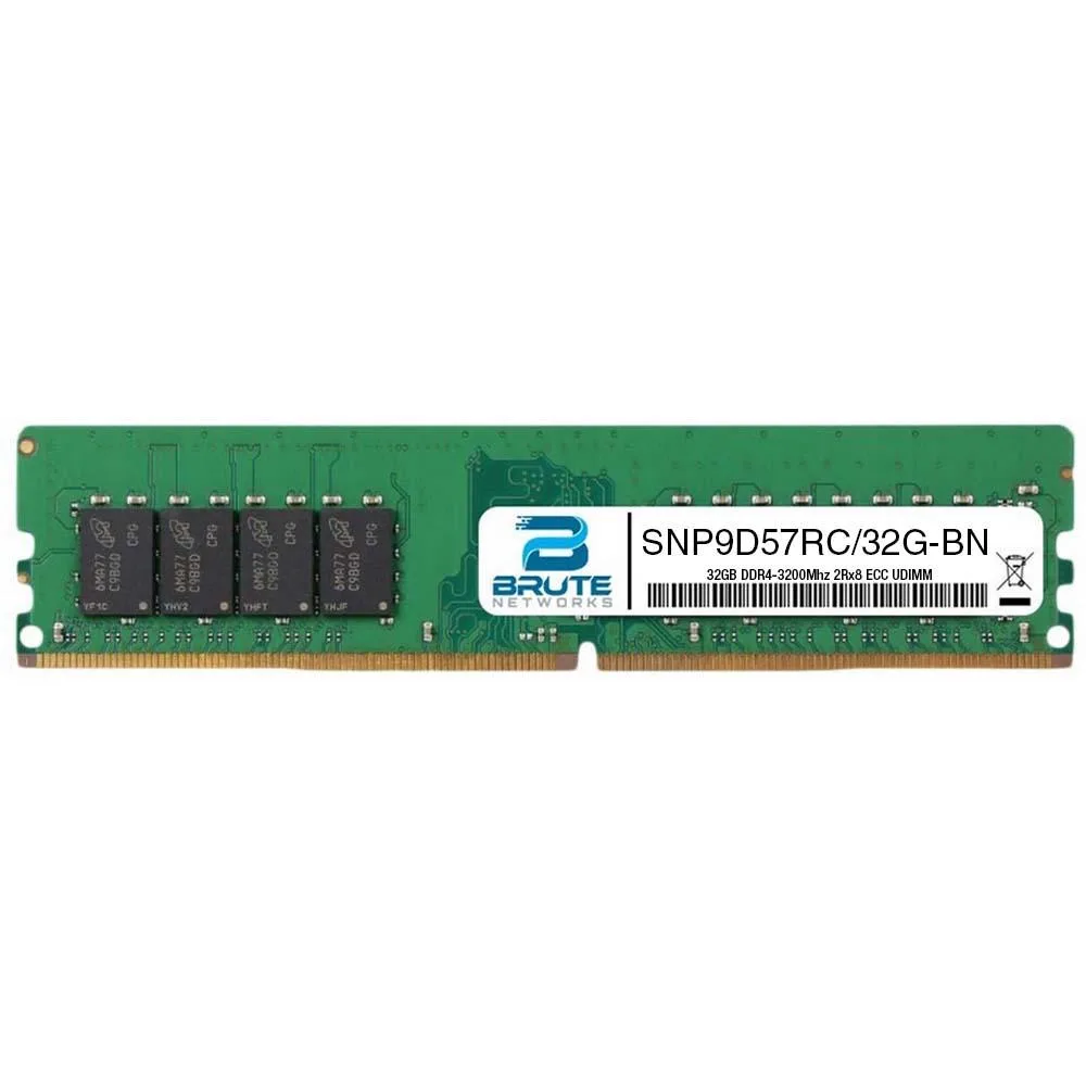 Brute Networks Brute Networks 32GB DDR4-3200 ECC UDIMM 2Rx8 Dell SNP9D57RC/32G — product photo