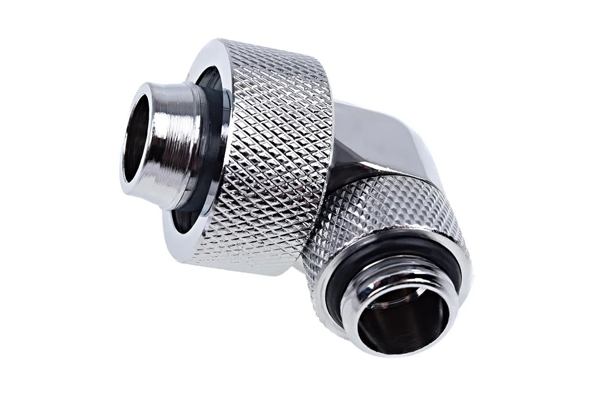 Alphacool Alphacool Eiszapfen 19/13mm 90° Rotatable Compression Fitting Chrome 17243 — product photo