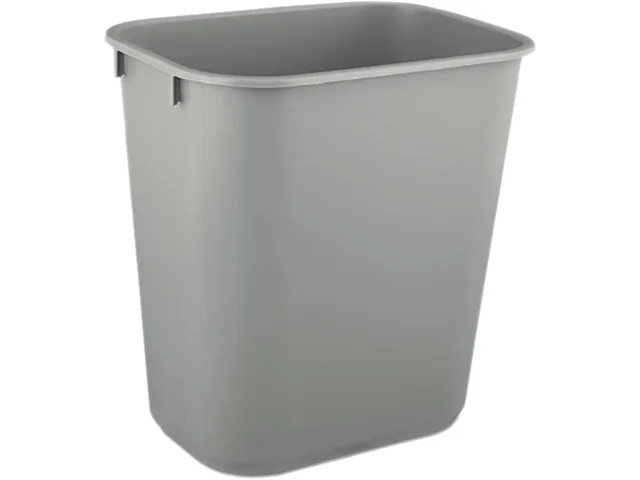 Rubbermaid Commercial Rubbermaid Commercial RCP 2955 GRA 3.50 gal Rectangular Wastebasket Gray — product photo
