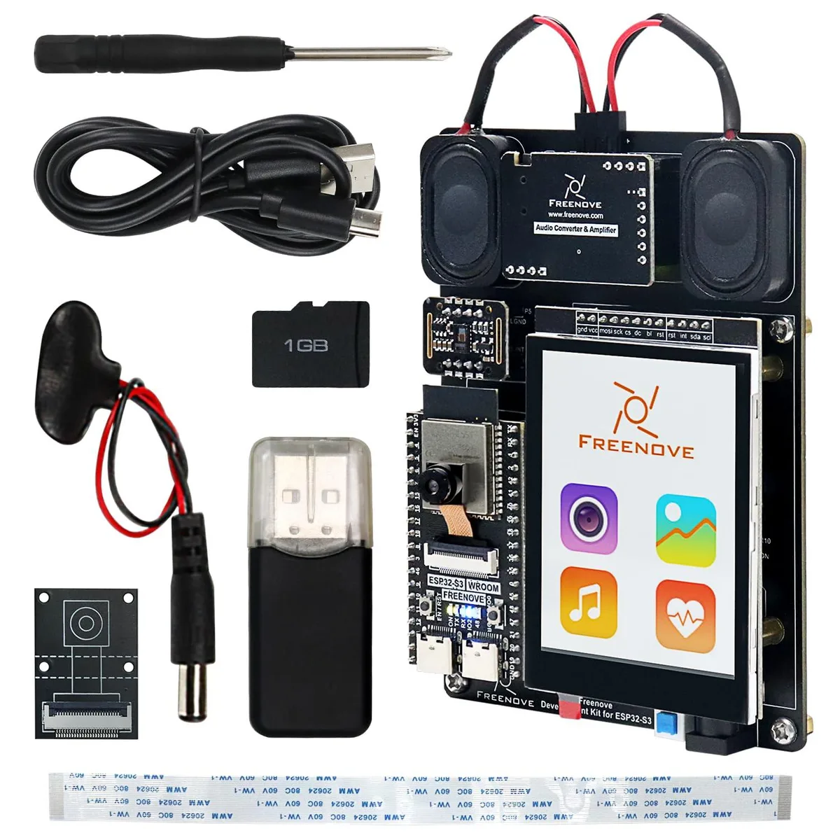 KEHIPI KEHIPI ESP32-S3 Development Board with Camera, Touch Screen, Speakers, Heart Rate Sensor — product photo
