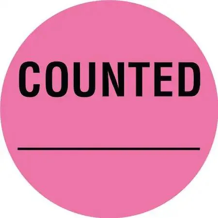 Value Brand Value Brand 16U932 Inventory Control Label Pink Counted Pk1000 — product photo