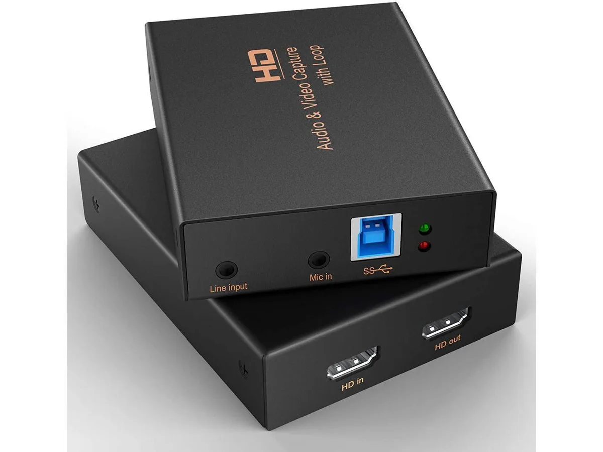 BONAEVER BONAEVER Laptop Protection Case 1080P 60FPS 4K 30FPS HDMI Loop-Out USB 3.0 — product photo