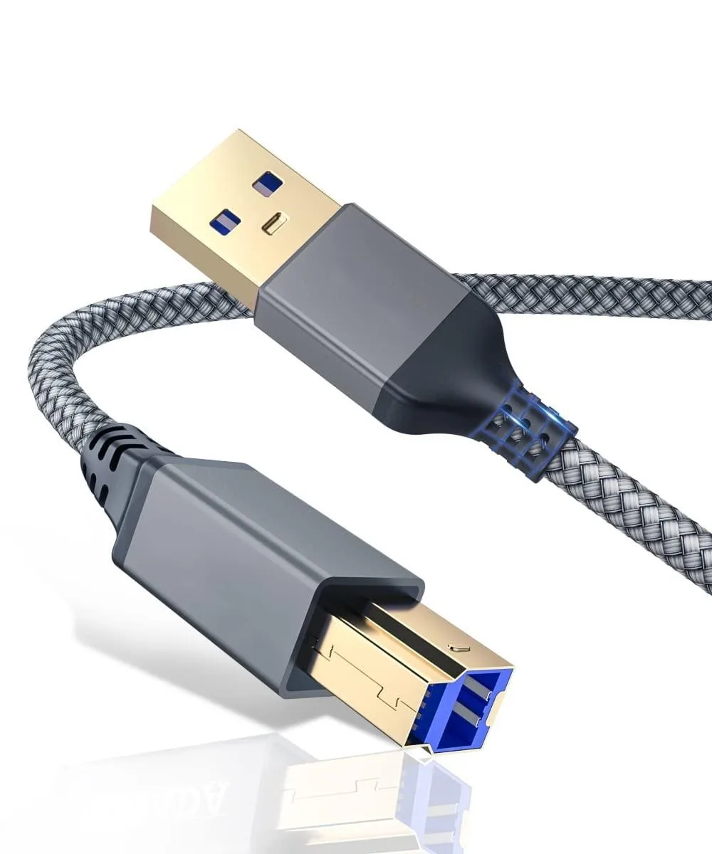Vszerda Vszerda USB 3.0 A to B cable 2-pack 6ft white braided — product photo