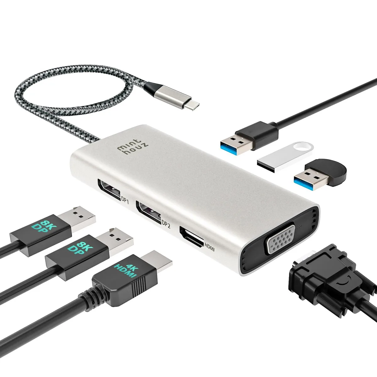 Belkin Minthouz MT-UMD317 7-in-1 USB-C Docking Station — product photo