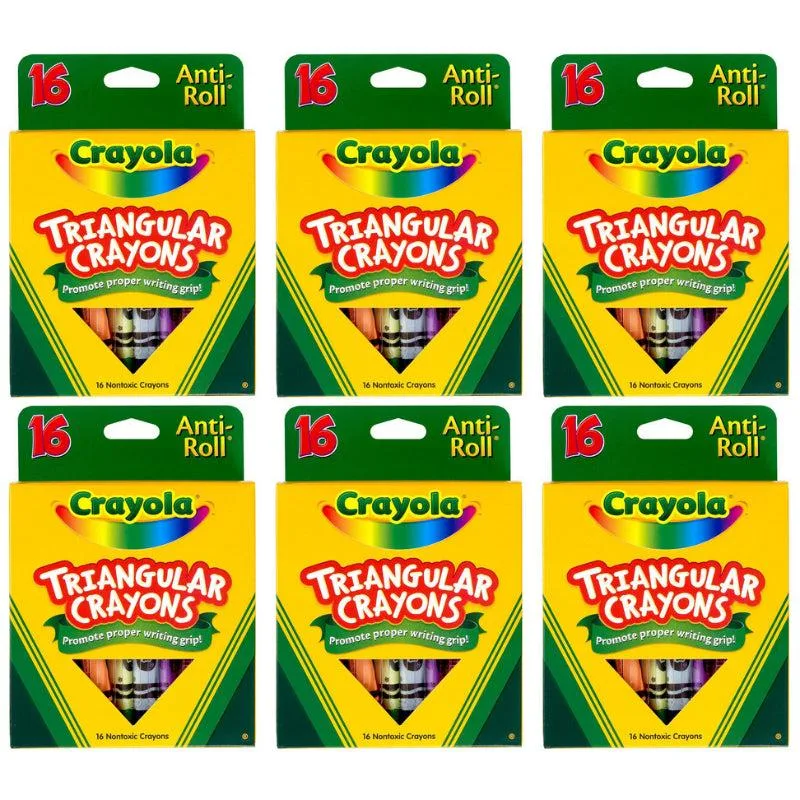 Crayola Crayola CRAYO-BAB-6PK 16-colour triangular crayons 6-pack illustration — product photo