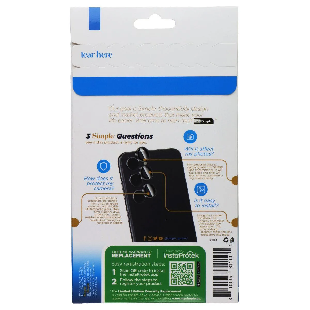 Real Simple Real Simple Camera Protection Cover for Samsung Galaxy S24+ — product photo
