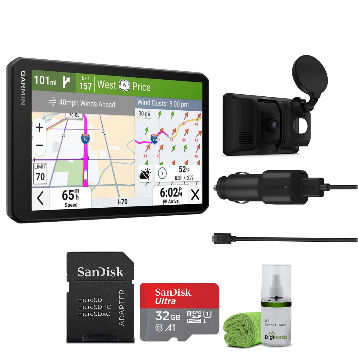 Garmin Garmin dezl Cam OTR725 7" GPS Truck Navigator Bundle — product photo