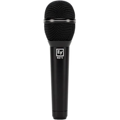 Electro-Voice Electro-Voice ND76 cardioid dynamic microphone 70-17000 Hz 2.4 mV/Pascal >140 dB SPL 323 g 182.5 mm XLR — product photo