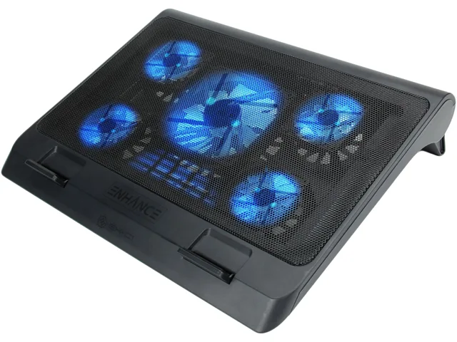 ENHANCE ENHANCE ENGXC10100BKEW laptop cooling pad 19 in 5 blue LED fans — product photo