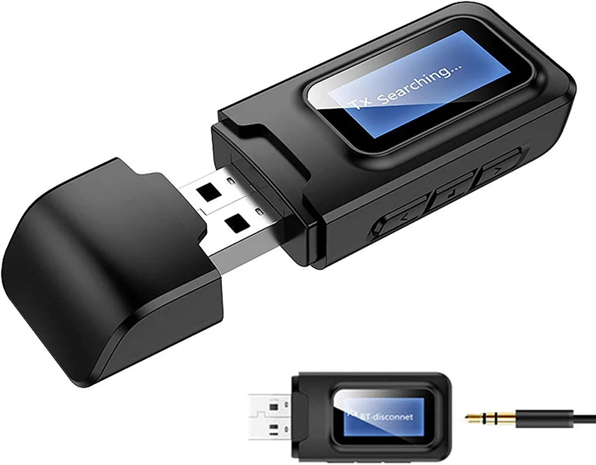 Luniquz Luniquz LZ614-1 Bluetooth 5.0 Transmitter Receiver LCD 3.5mm — product photo