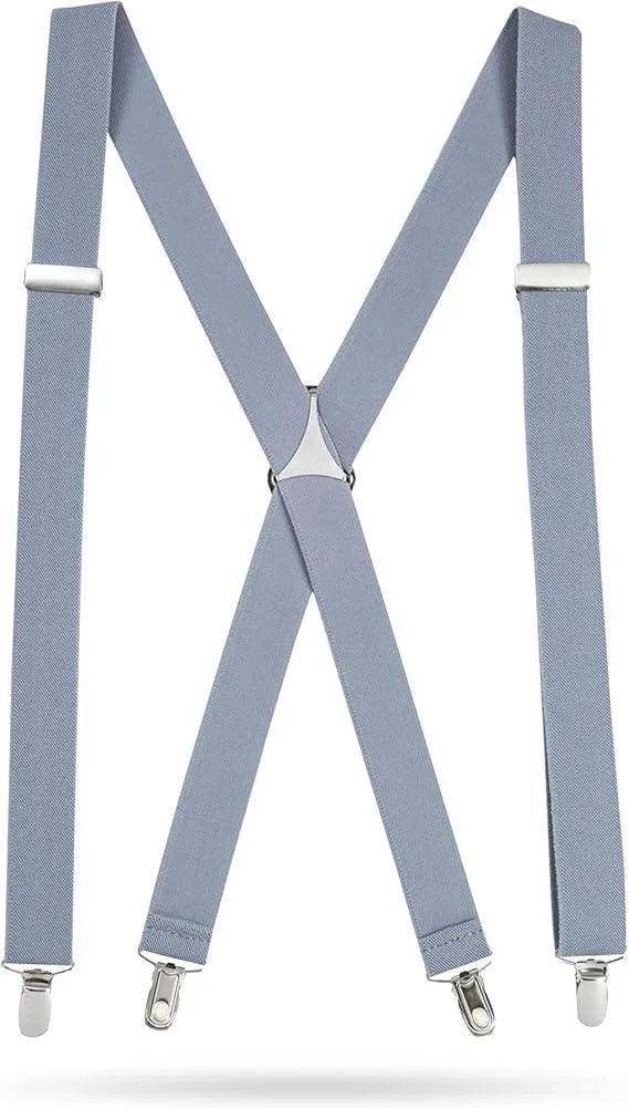Hold'Em Hold'Em X-Back Suspenders 46 inches Light Gray — product photo