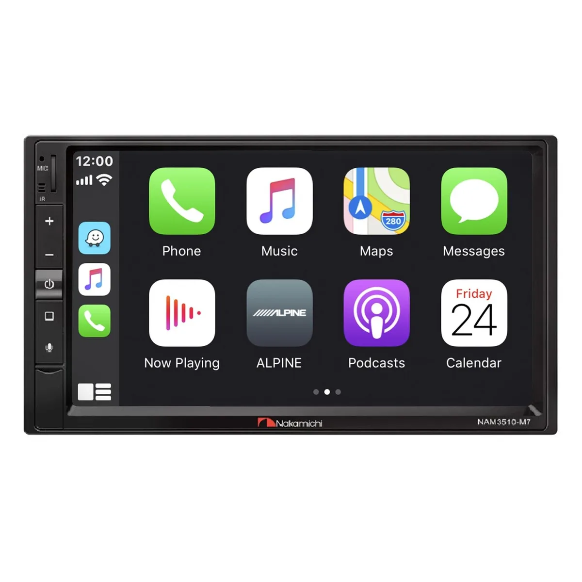 NAKAMICHI NAKAMICHI NAM3510-M7 7" Touchscreen Double-DIN Stereo 2 in 1 accessory — product photo