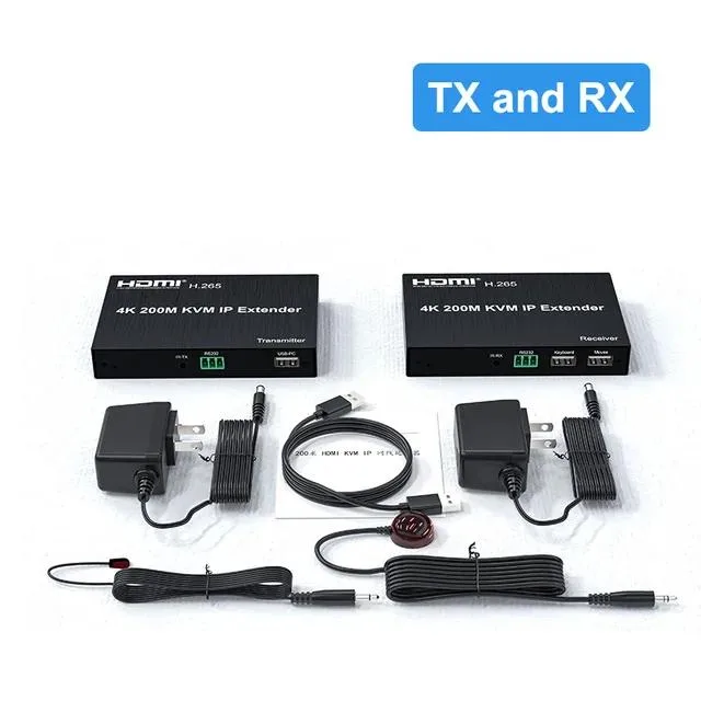 YINGHUA YINGHUA 4K 200M HDMI IP KVM Extender AU Plug 1TX 1RX — product photo