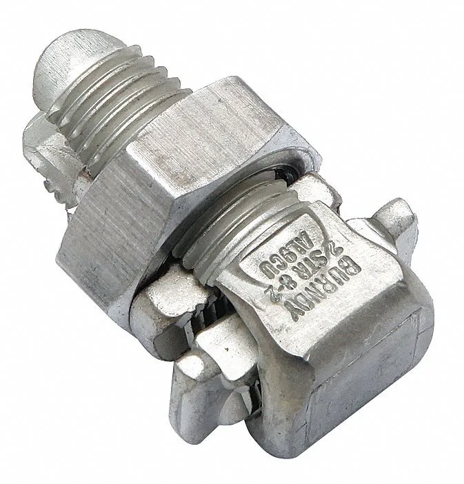 Burndy Burndy KSA2 Split-Bolt Connector 35 kV Aluminum Tin Plated 6-2 AWG Run 8-2 AWG Tap — product photo