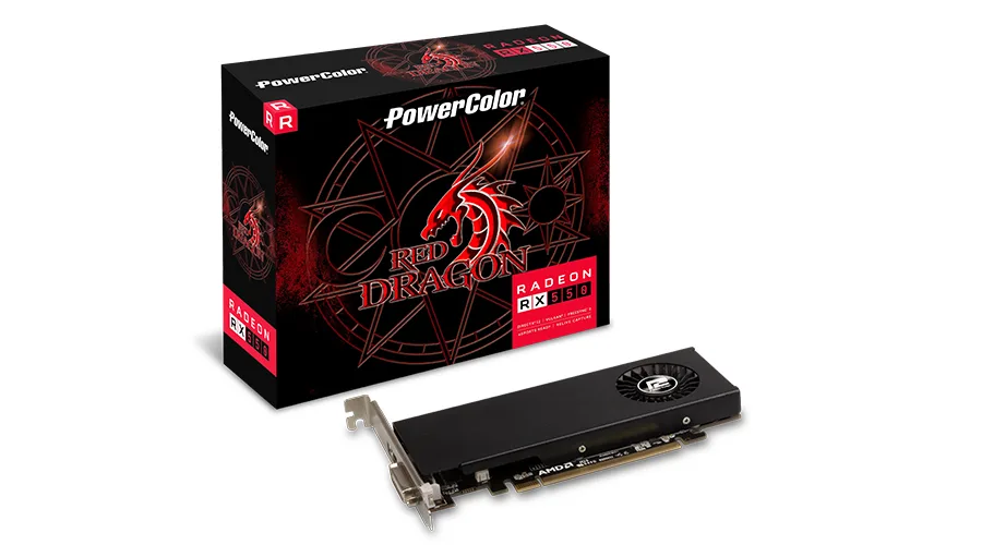PowerColor PowerColor RX 550 4GB GDDR5 LP AXRX 550 4GBD5-HLE graphics card — product photo