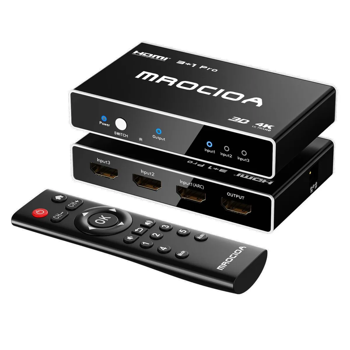 Mrocioa Mrocioa 3-in-1 HDMI 2.0 Switch Arc 4K 60Hz — product photo