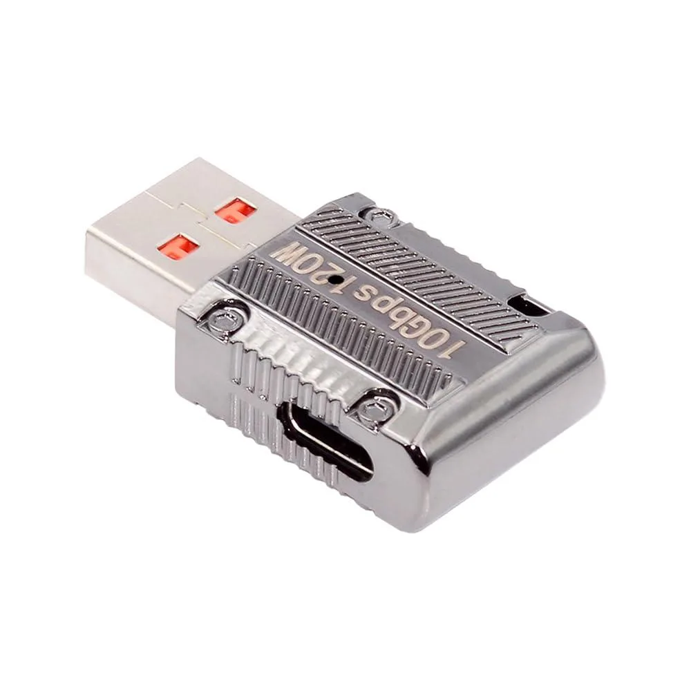 Fervit Fervit USB 3.1 Type-C Female to USB 3.0 Type-A Male 90 Degree 10Gbps 120W Mecha Cyberpunk — product photo