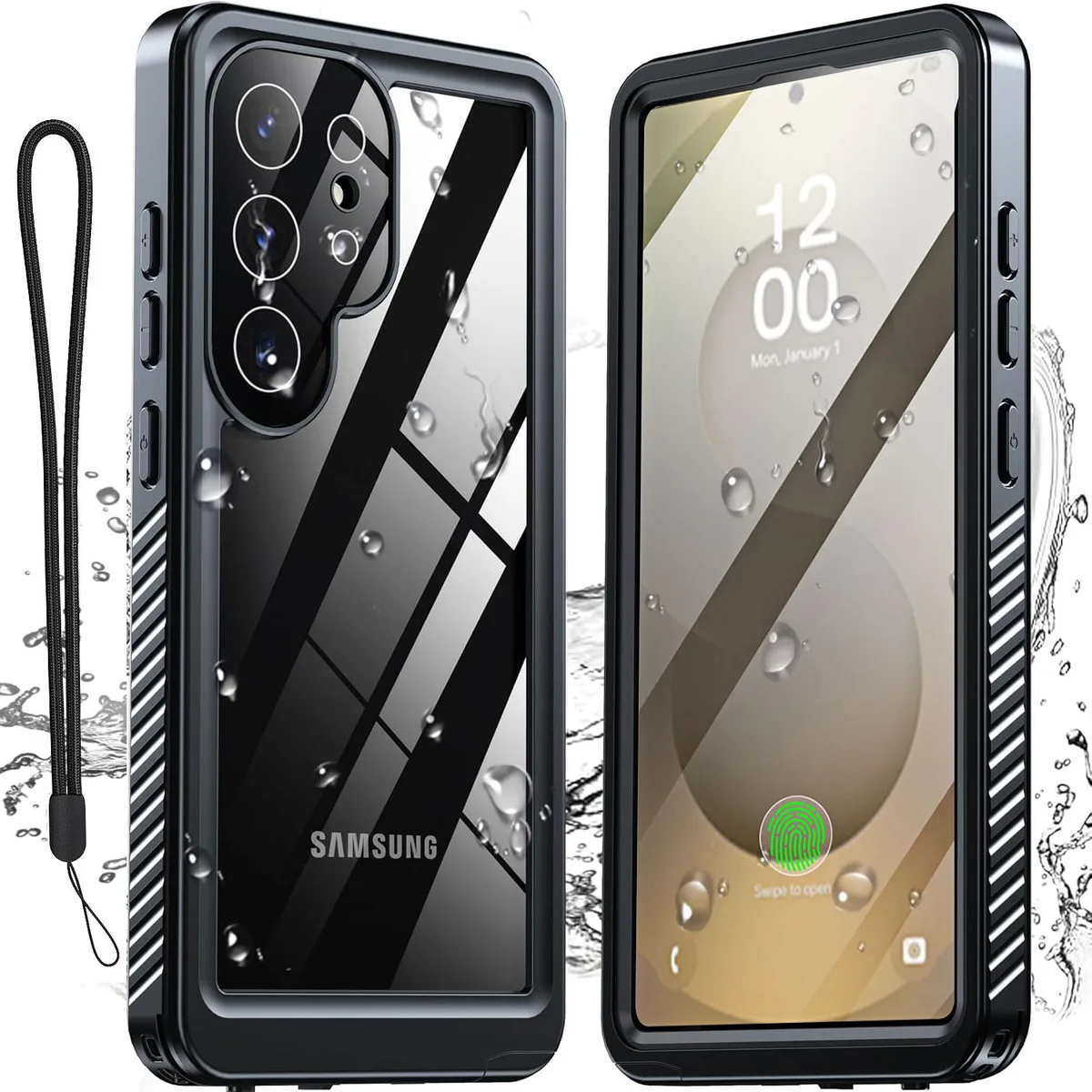 SZYG SZYG Samsung Galaxy S25 Ultra Waterproof Case Black IP68 — product photo