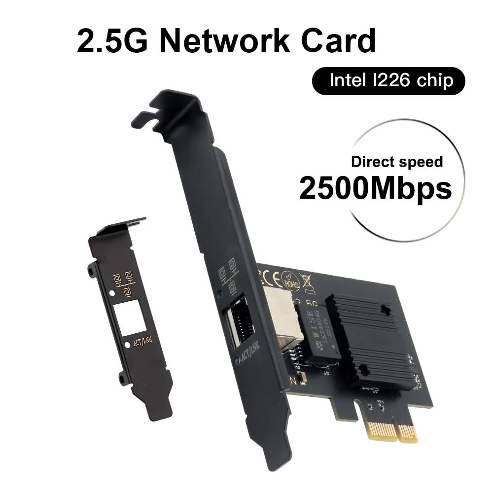 YINGHUA YINGHUA 2.5G PCI-E RJ45 Network Card I226 100/1000/2500M LAN Adapter — product photo