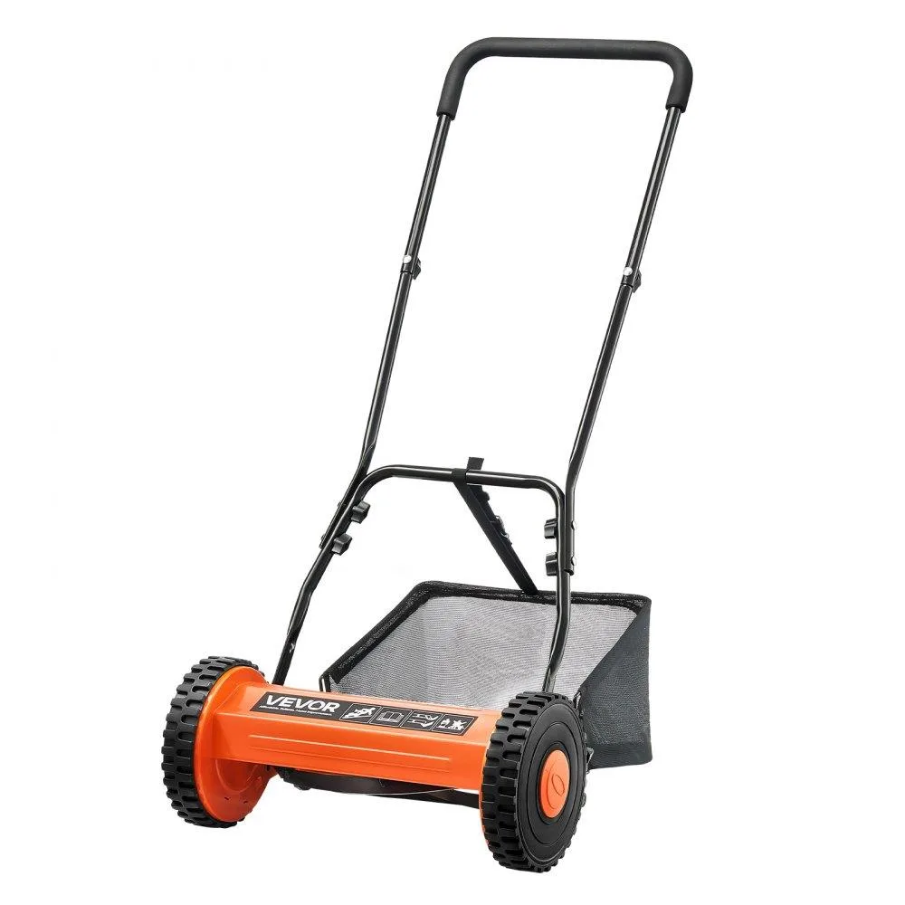 VEVOR VEVOR Push Reel Lawn Mower 16 inch 5 Blades Grass Catcher Bag — product photo