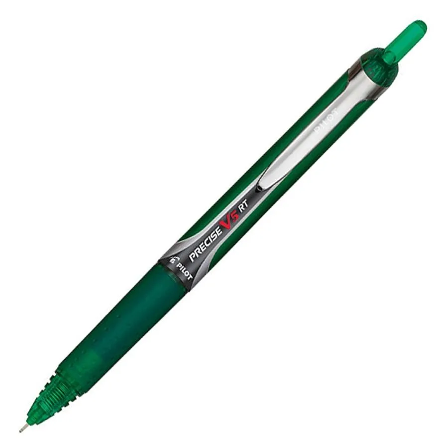 Pilot Pen Pilot Pen 26065DZ Precise V5 RT Rollerball Pen 0.5 mm Green 12 — product photo