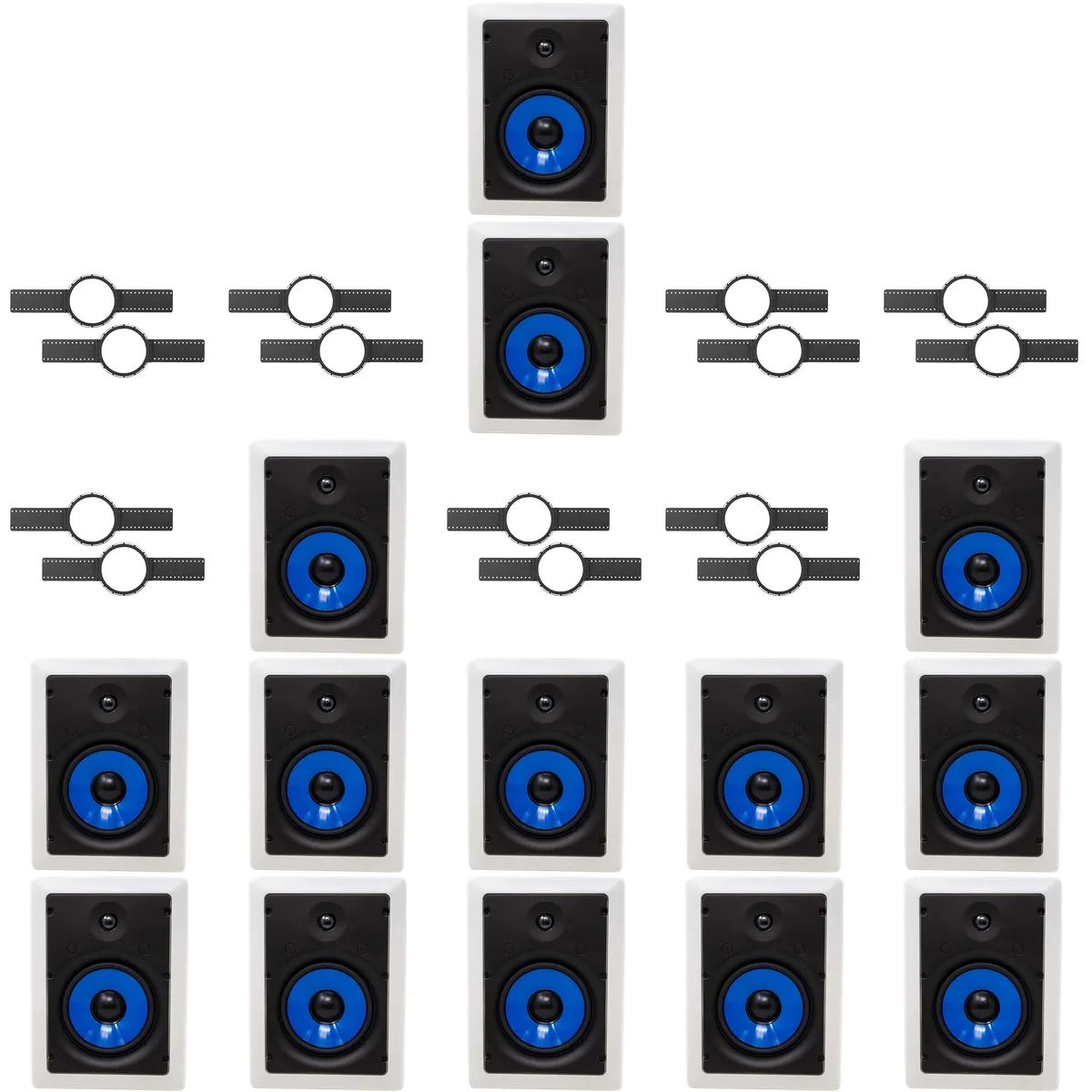 KLH KLH WK-6600 Installation Kit + 14 Legrand HT5651 5000 Series 6.5" In-Wall Speakers — product photo