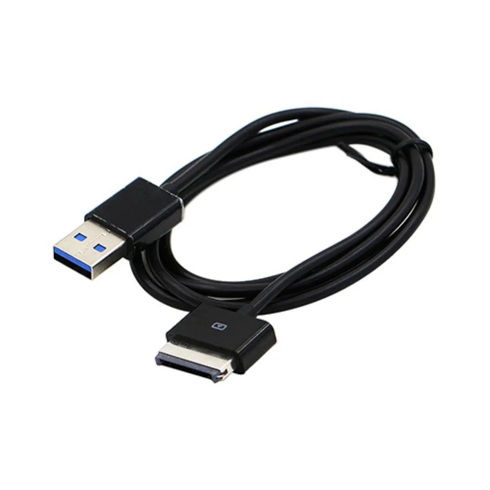 Black PVC USB 3.0 data cable, 100 cm long, standard connectors