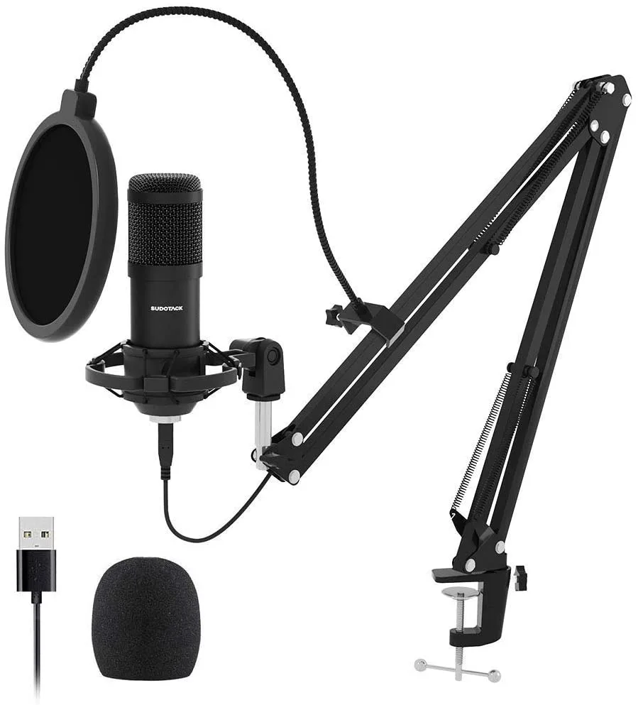 Kvanace Kvanace ST-800 USB condenser microphone 192kHz 24-bit cardioid blackout — product photo