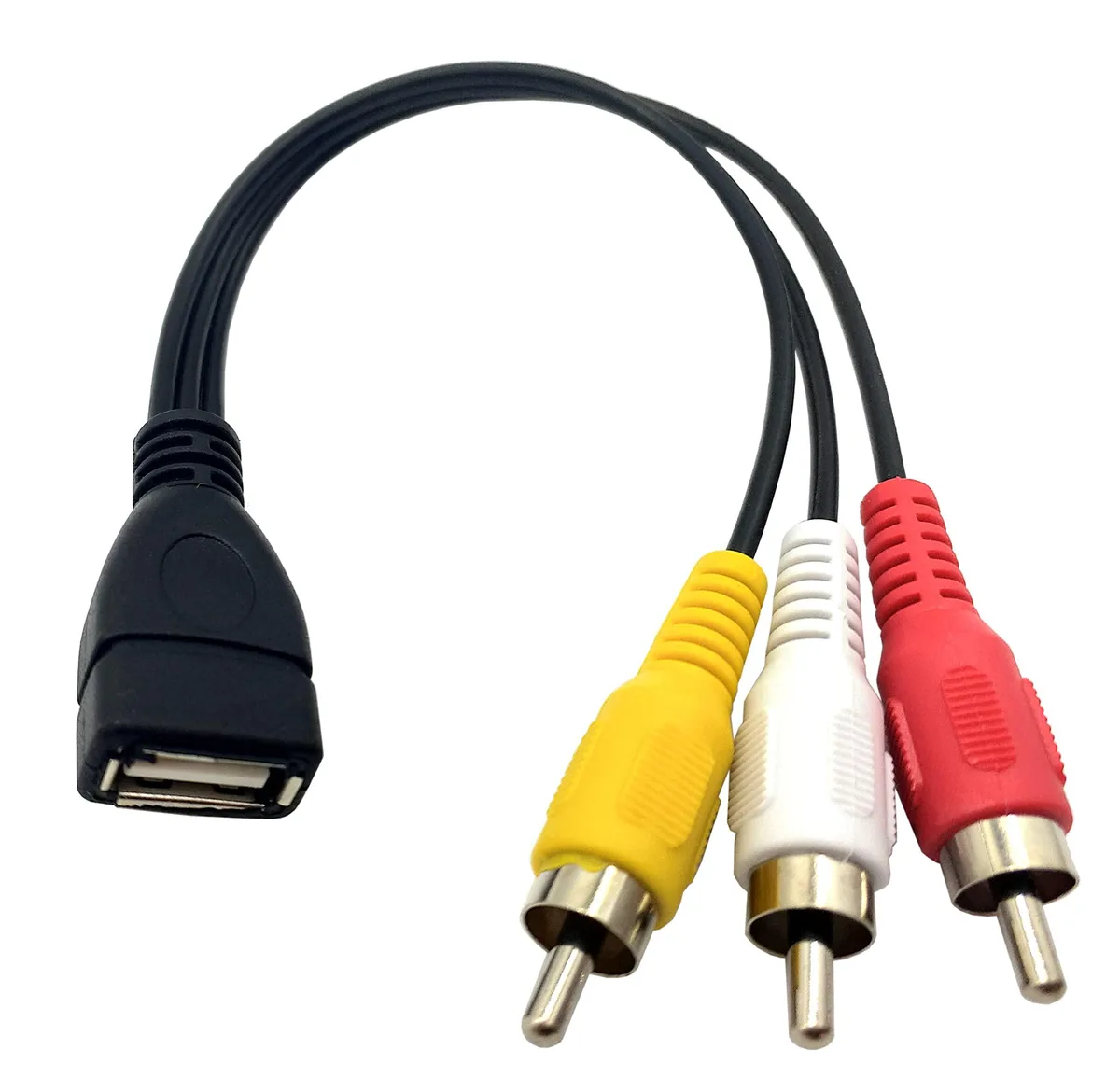 Halokny HK-RCA-10115 USB 2.0 Female to 3 RCA Male Audio Adapter 20 cm — product photo