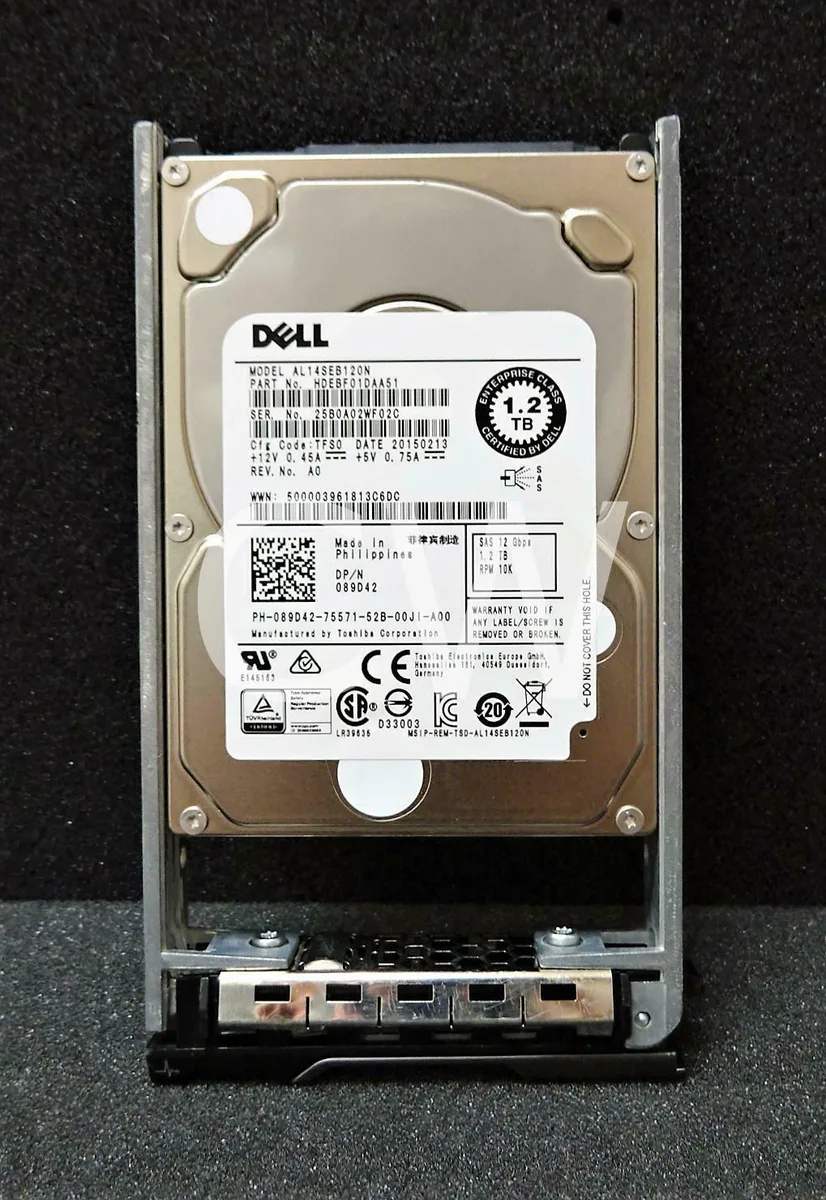 DELL DELL 89D42 089D42 1.2TB 10000 RPM SAS 12Gb/s 128MB 2.5in internal hard drive — product photo