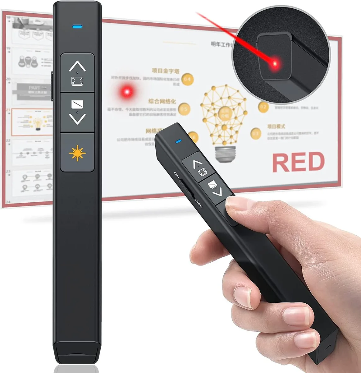 CELUX CELUX 2.4GHz Wireless Presentation Remote 100ft Laser Pointer — product photo