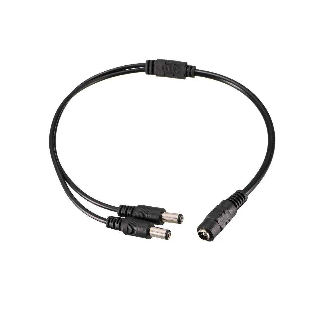 Unique-Bargains Unique-Bargains 12V DC Power Splitter Cord 1 Female to 2 Male 2.1mmx5.5mm 40cm Black — product photo