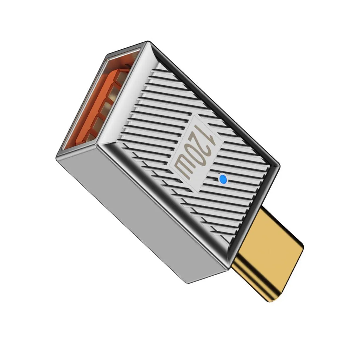 Fervit Fervit USB 3.1 Type C to USB 3.0 A Adapter 10Gbps 120W Mecha Cyberpunk Alloy Shell — product photo