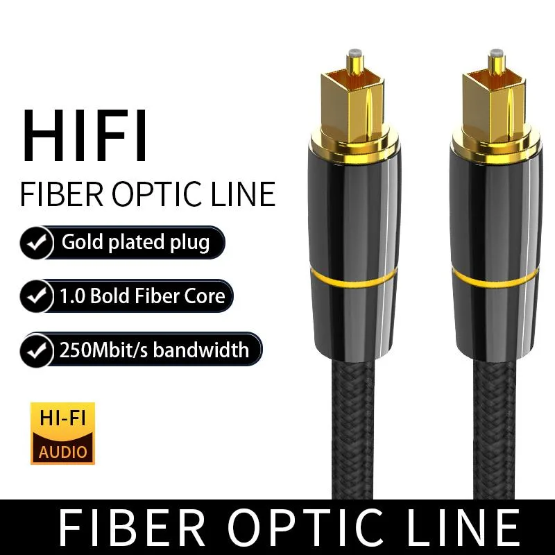 ESTONE ESTONE T001A Toslink Digital Optical Audio Cable 50 ft Gold-Plated Male to Male — product photo
