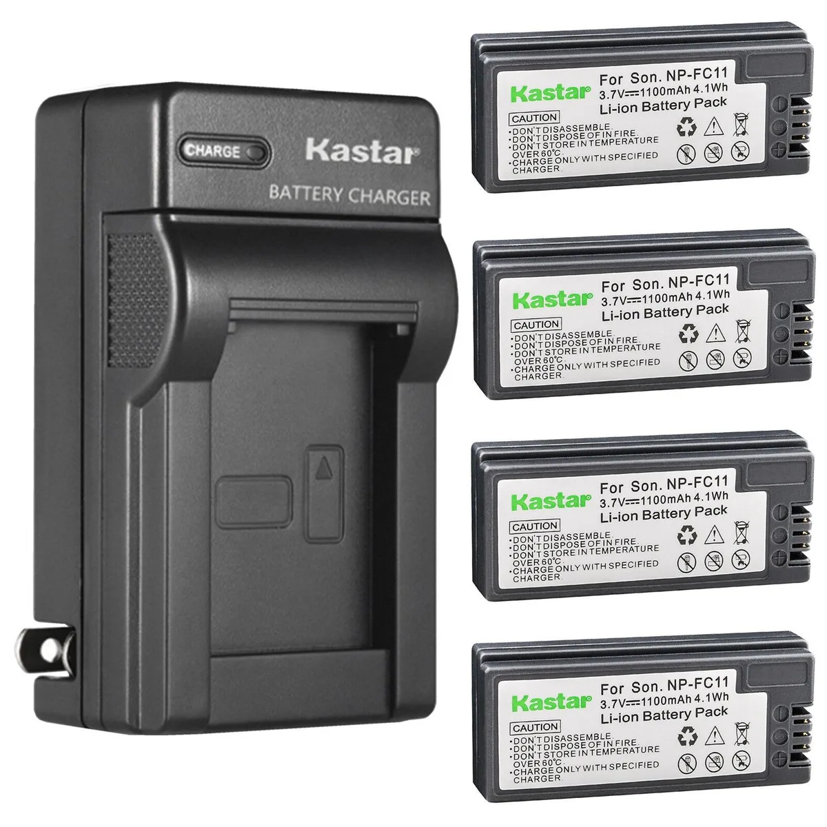 Kastar Kastar 4-Pack NP-FC11 Battery &amp; AC Wall Charger — product photo