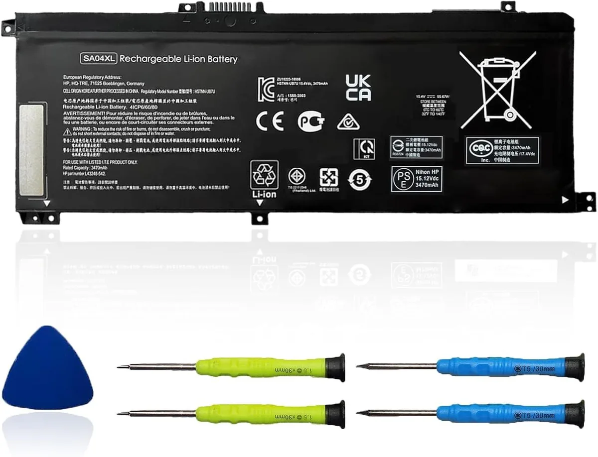 PISKEKAT PISKEKAT SA04XL laptop battery 15.12V 55.67Wh 4 cells black — product photo