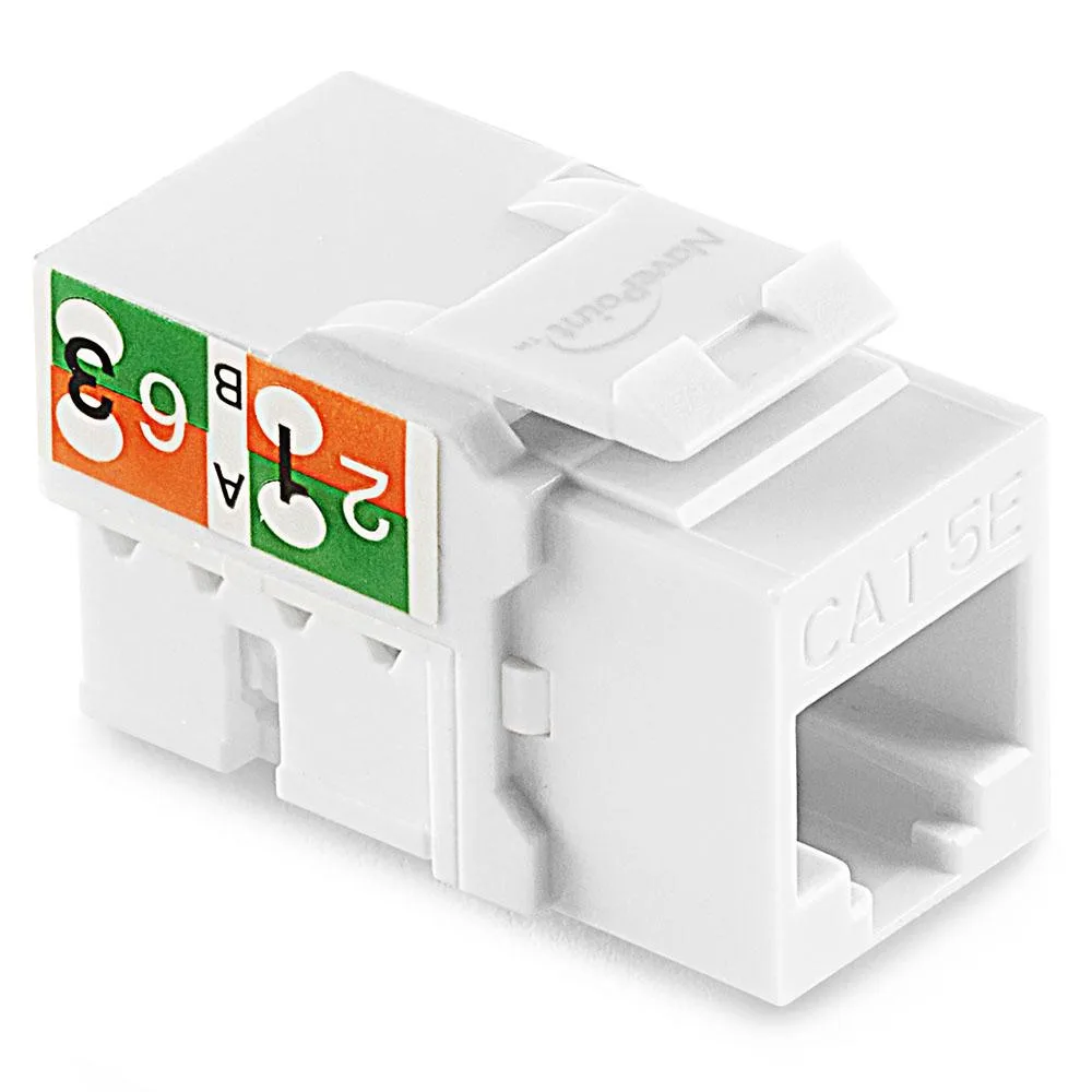 NavePoint NavePoint Cat5e 90° Keystone Jack White 25-Pack — product photo